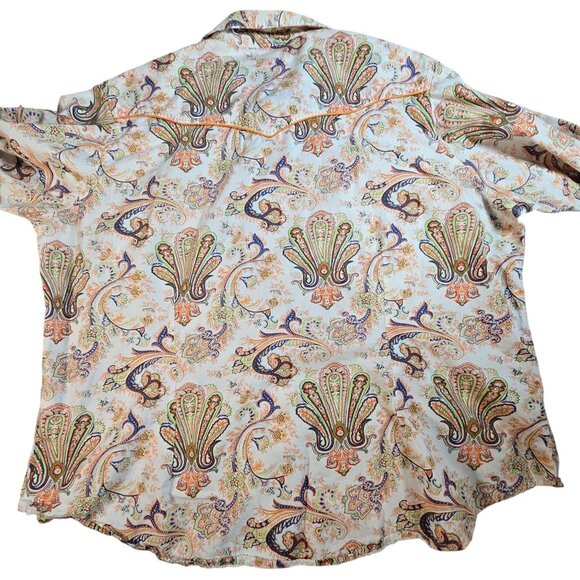 Ariat Paisley Pearl Button Long Sleeve Shirt Womens XL - Picture 3 of 9